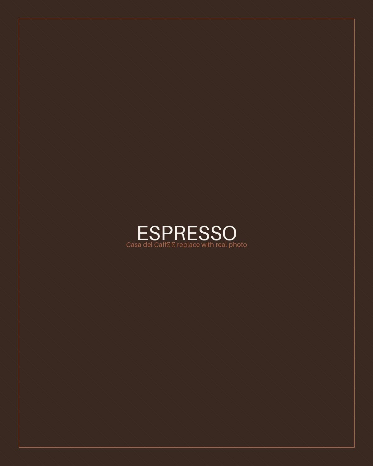 Espresso being poured at Casa del Caffè