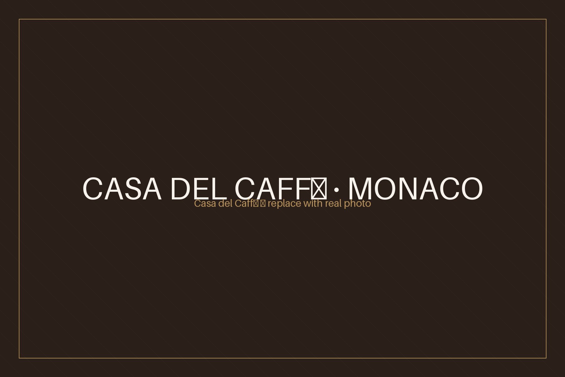 Casa del Caffè — Italian café interior and espresso bar in Monaco